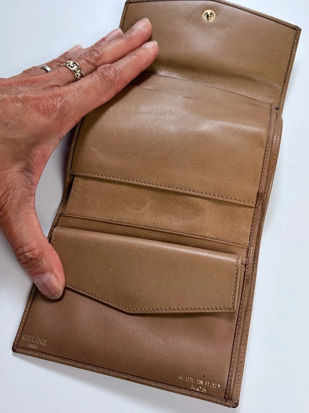 Celine Signature Tri-Fold Wallet with COA